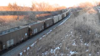preview picture of video 'BNSF 9957 West: Pleasant Dale, NE'