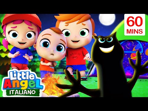 Mostri nel buio o Animali notturni? ⛺️👻 Cartoni Animati con Gianni Piccino - Little Angel Italiano