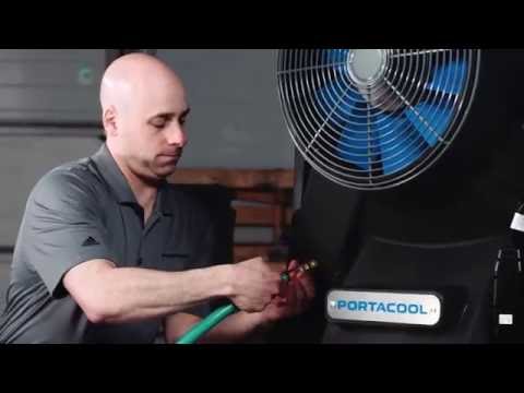 Setting up Portacool evaporative coolers