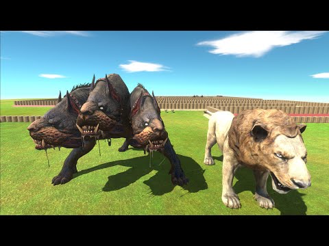 CEBERUS AND LION DEATH RUN - Animal Revolt Battle Simulator