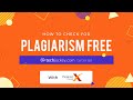 Checking Plagiarism for FREE with Plagiarism Checker X