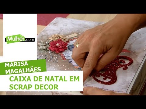 Caixa de natal em scrap decor - Marisa Magalhães - 07/10/2018