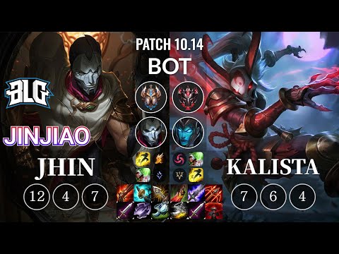 BLG Jinjiao Jhin vs Kalista Bot - KR Patch 10.14