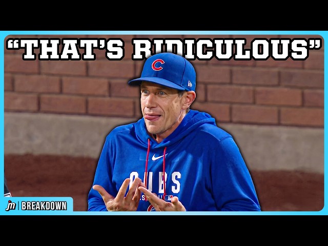 Umpire ejects the Cubs manager for arguing a ticky tack rule, a breakdown