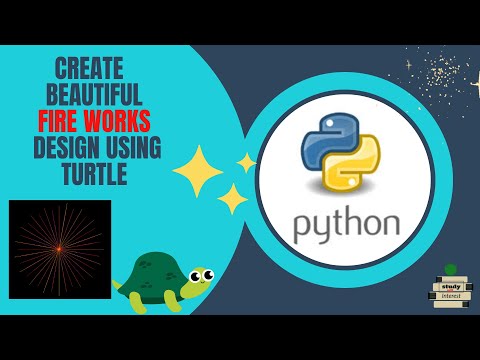 Create A Beautiful Fireworks Design Using Turtle In Pythonpython Turtle Graphicstudywithinterest