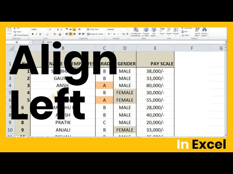 How to Align Left in Excel- Align Left in Excel Tutorial