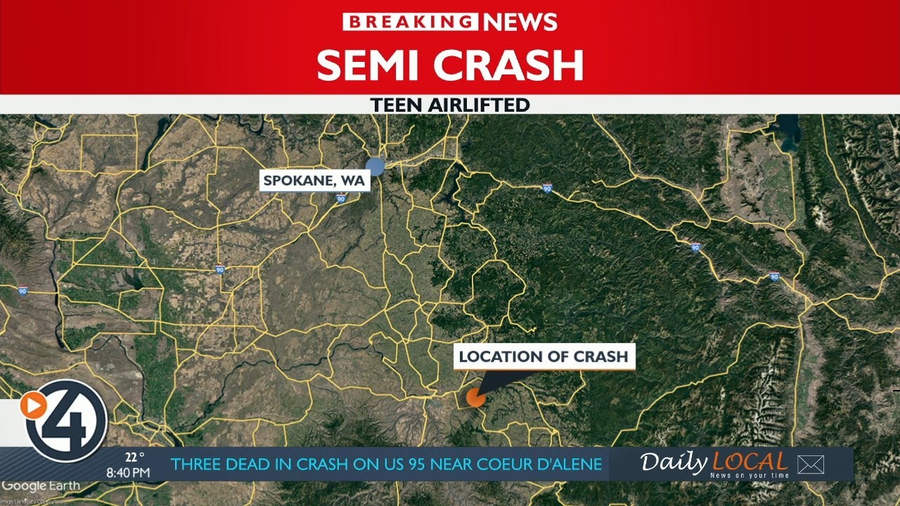 2 teens hurt in crash involving big rig near Winchester