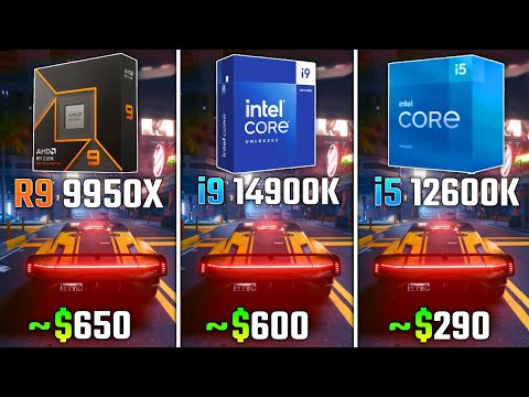 RYZEN 9 9950X vs INTEL i9-14900K vs INTEL i5-12600K | Test in 6 Games