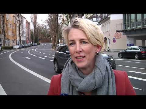 Neuer Radweg in der Lindwurmstraße fertig