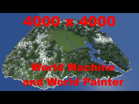snowcoal - 4000x4000 Minecraft Terrain Map World Machine and World Painter Timelapse [FREE DOWNLOAD]