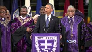 President Obama sings Amazing Grace (C-SPAN)