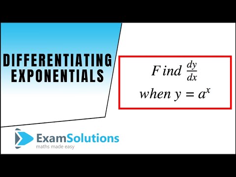 Differentiation of a^x type exponential functions : ExamSolutions
