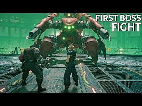 Final Fantasy VII Remake First Boss Battle Gameplay (PS4 PRO)