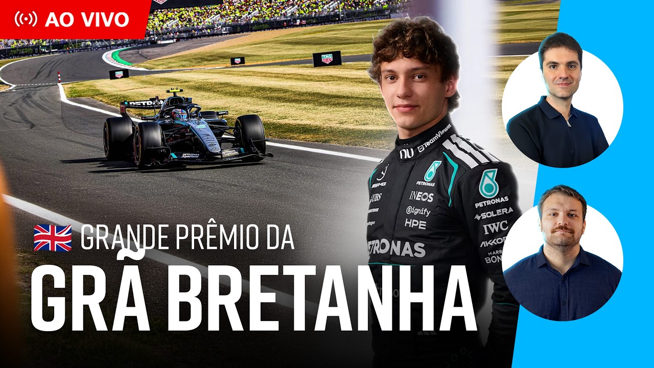 GP DA GRÃ-BRETANHA AO VIVO: Antonelli na pole e Ferrari na caça #f1 #formula1 #outrocanal