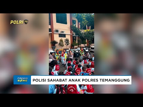 POLISI SAHABAT ANAK SATLANTAS POLRES TEMANGGUNG AJAK MURID TK BELAJAR TERTIB LALU LINTAS