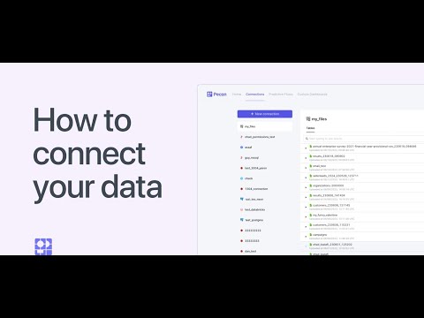 How to connect your data | Pecan.ai tutorials
