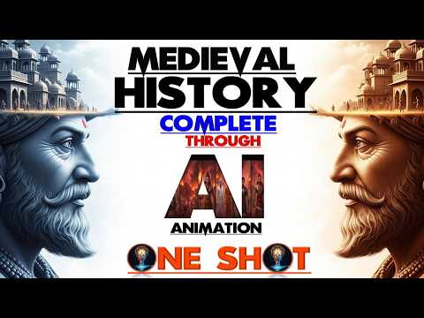 Medieval Indian History in ONE SHOT! | Complete AI Animation Revision  | SSC |  UPSC | PCS | Police