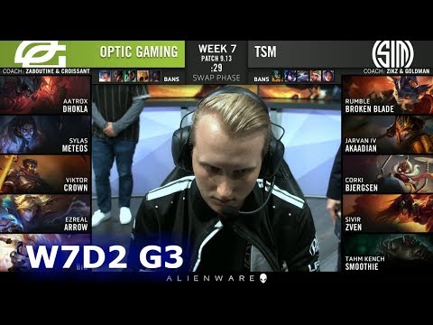 OPT vs TSM | Week 7 Day 2 S9 LCS Summer 2019 | OpTic Gaming vs TSM W7D2