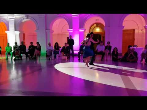  Ruben Veliz  and  Sabrina Veliz  are  dancing  to  Juan D'Arienzo  at  Recuerdo Tango Festival Warsaw  in  2016