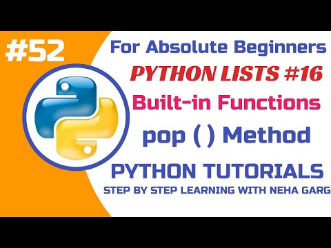 Python Pop Method How To Remove Return Elements From A List Class 11 12 Cs Python