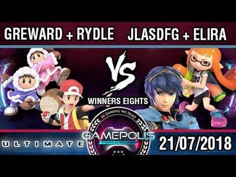 [INVITATIONAL GAMEPOLIS] Greward + Rydle vs Joseluisasdfg + Elira - E3 SSBU Demo - Winners Eights