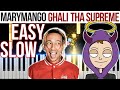 Marymango - Ghali feat. tha Supreme - EASY SLOW Piano Tutorial 🎹 - video 4K🤙