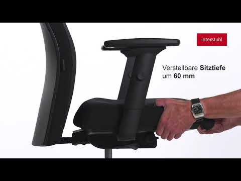 Bürostuhl Interstuhl 139RS mit Vollausstattung für ergonomisch gesundes Sitzen