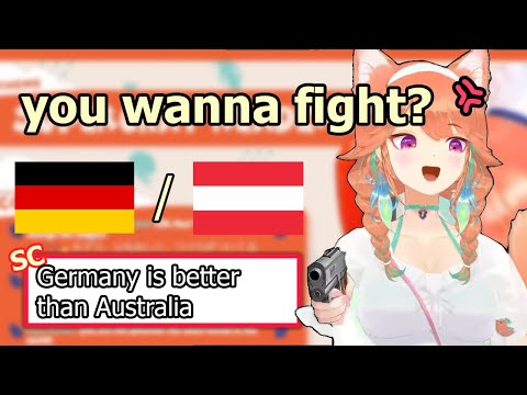 Kiara got mad when someone superchats Germany is better than Australia