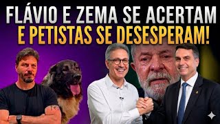 Flavio Bolsonaro e Zema se acertam, postam vídeo juntos e levam a internet à loucura! 
