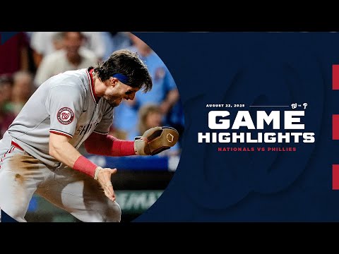 Nationals vs. Phillies Game Highlights (8/22/25) | MLB Highlights