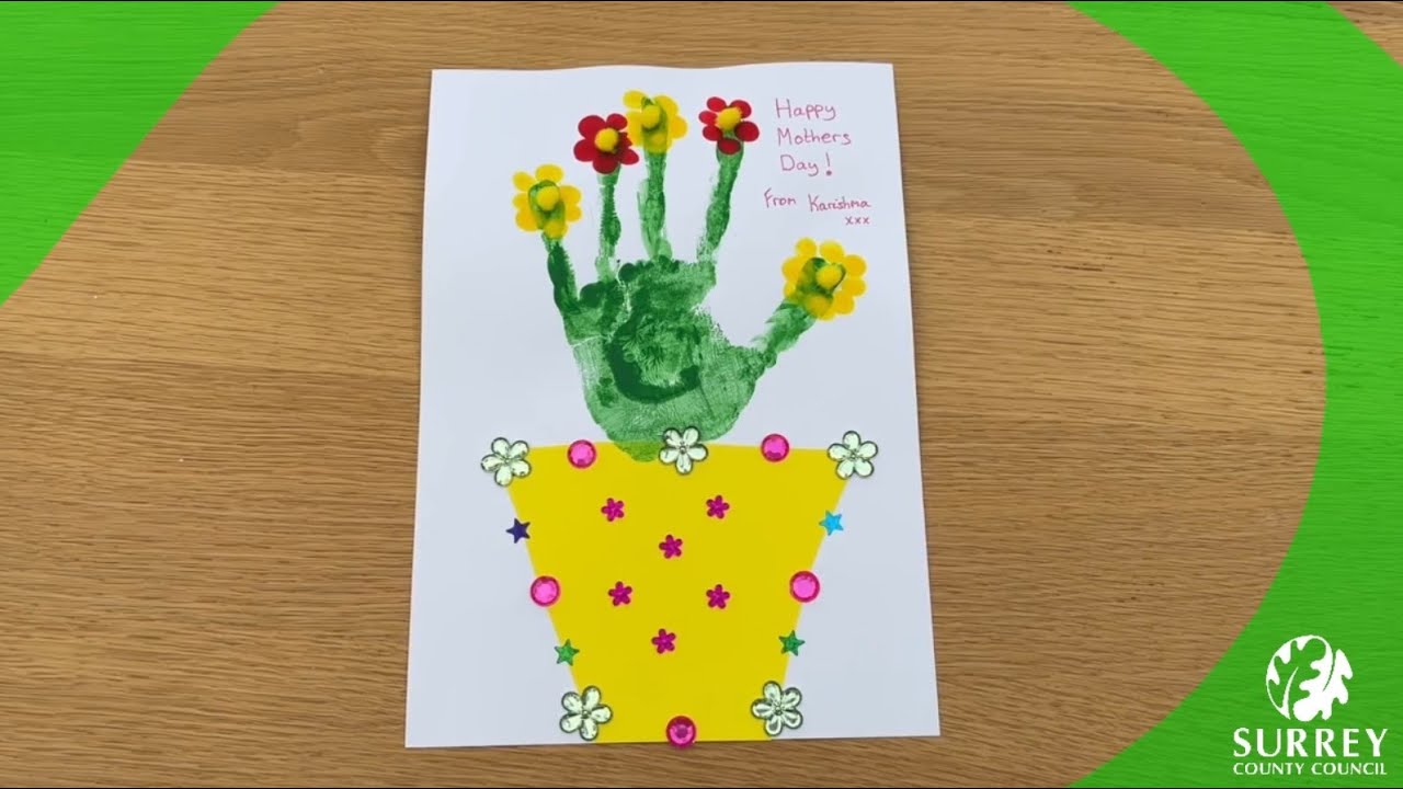 Surrey Libraries Craft Session - Mother's Day Handprint Flower