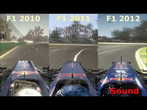 F1 2012 vs. F1 2011 vs. F1 2010 Graphics & Sound Comparison