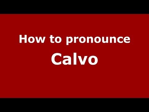How to pronounce Calvo (Italian/Italy) - PronounceNames.com