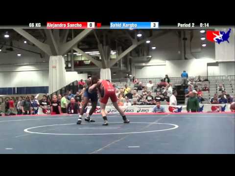 Alejandro Sancho vs. Sahid Kargbo at 2013 Junior Nationals - FILA - GR