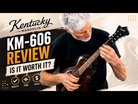 Immagine Kentucky KM-606 Standard F-model Mandolin – Satin Brown - 8