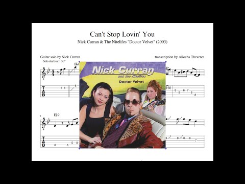 Nick Curran // Can't Stop Lovin' You // Note for Note