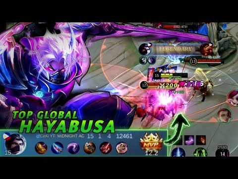 PROPER WAY TO USE HAYABUSA JUNGLER!! | TOP GLOBAL HAYABUSA BUILD & ROTATION - MLBB