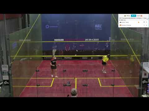 Tesni Evans - Cristina Gomez (Wales vs Spain) - ESF European Team Squash Championships 2023