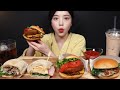 SUB Shake Shack Black Truffle Burger Mukbang Asmr Mushroom Sandwich Apple Ham Sandwich Fast Food