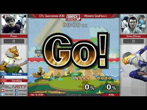 CFL Smackdown Melee 208 - Panda (Fox) vs. SC | Krudo (Sheik) Winners Semifinals