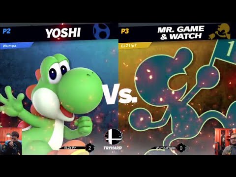 Try Hard Smash #5 - Winners Final - WumpaFruito (Yoshi) vs ELZ1|Player7 (Mr. Game & Watch)