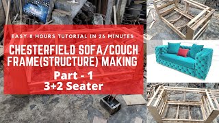 How To Make Chesterfield Sofa/Couch Structure Part-1 | Chesterfield Sofa/Couch Frame Making Tutorial
