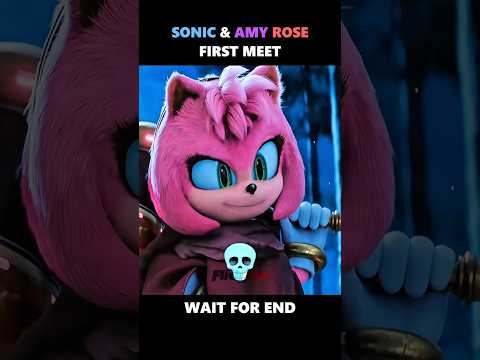 Sonic and Amy Rose First Meet 💖 | Sonic The Hedgehog | Sonic 3 #shorts #sonic #amyrose