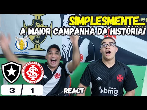 REACT REAÇÕES A BOTAFOGO 3X1 INTERNACIONAL | NINGUÉM PARA MAIS!