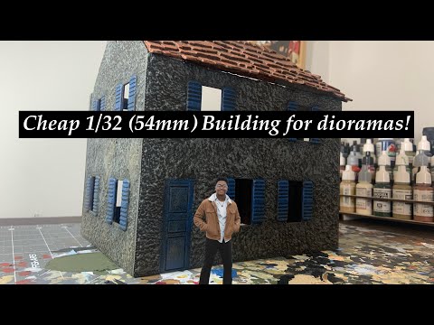Cheap Diorama Buildings for Miniature Toy Soldiers (54-60mm 1/32:1/30 Scale)