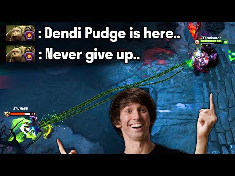 DENDI PUDGE is Here!! Incredible Hook Comeback from a Hard Game..
