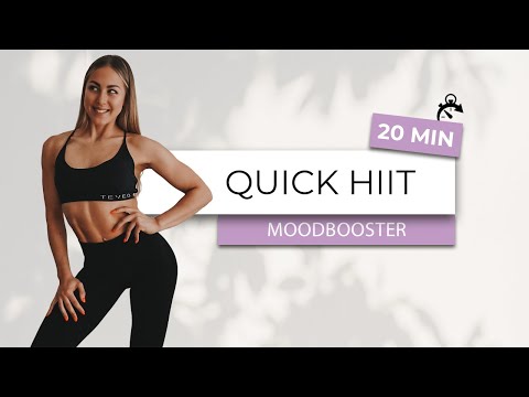 20 MIN QUICK HIIT MOODBOOSTER - medium intense - no repeat - boost your mood + energy & feel good