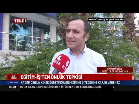 Genel Başkanımız Kadem Özbay, MEB`in öğretmenler için hazırlattığı önlüklerin boyununun uzun olması mesajının meslek liselerine gönderildiğini söyledi. | EĞİTİM İŞ