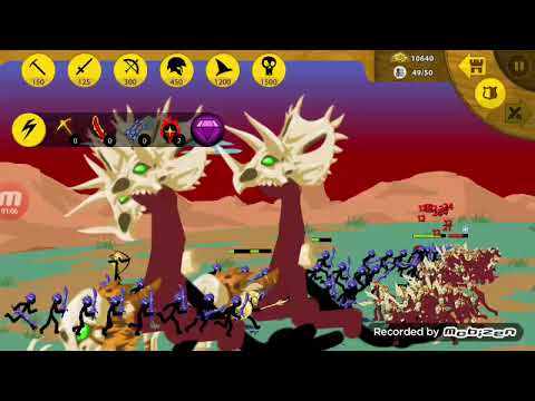 2 golden spartan 1 kychu 1 gold archer  ice swordwrath vs all unit