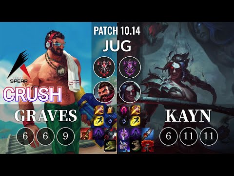 ASP Crush Graves vs Kayn Jungle - KR Patch 10.14